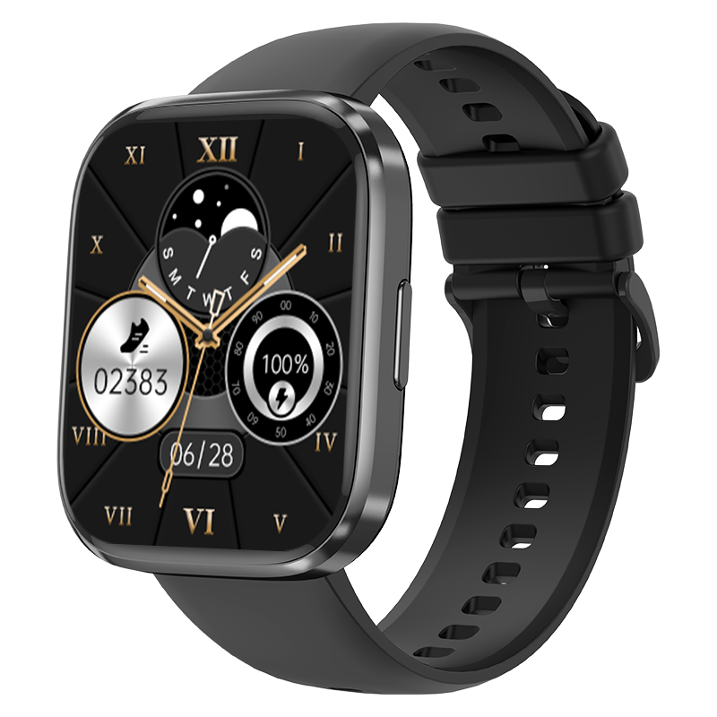 Slimme Horloge en smart lampen – Bluetooth Smartwatch met Hartslagmeter – Zwart